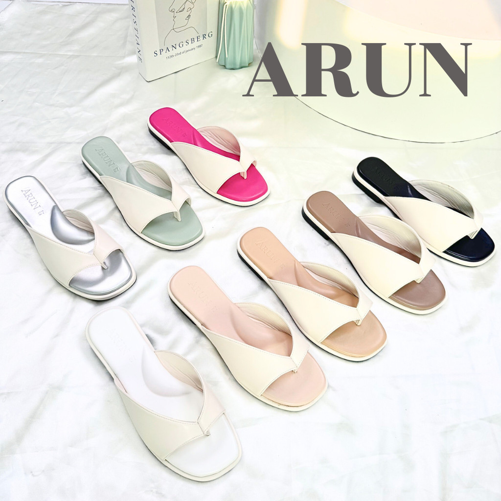รองเท้าแตะแฟชั่น แบรนด์ ARUN รุ่น AR2027 ดีไซน์หรู คีบโป้ง ใส่สบาย ราคา 169 บาท*ส่งฟรี
