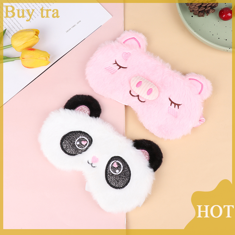 [Buytra] 1PCS Plush Cute Grey Cat Eye Mask Sleeping Mask Eye Shade Cover Blindfold Eyeshade Eyepatch Suitable for Travel Home Gift ราคา 46 บาท*ส่งฟรี