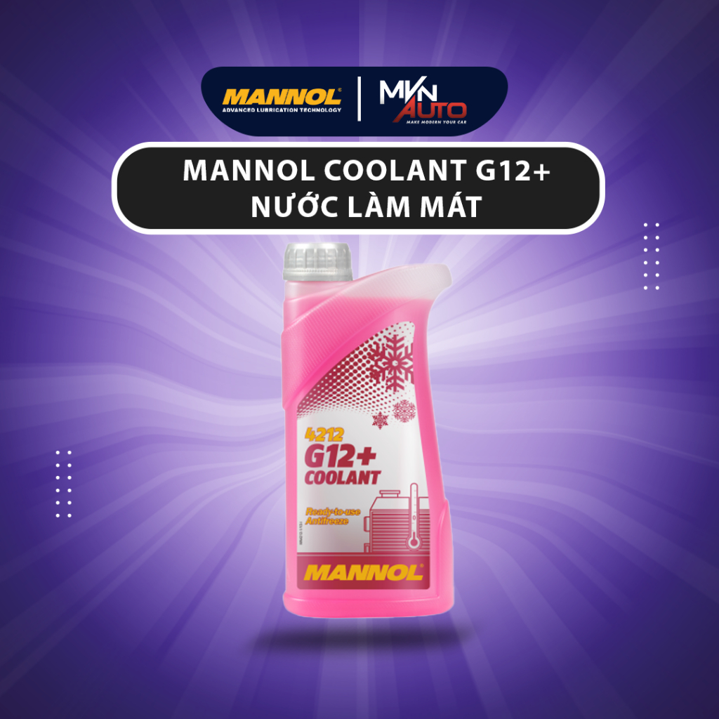 Mannol 4212 nước làm mát đỏ xanh cao cấp - mannol coolant red/green g12+ germany 4212