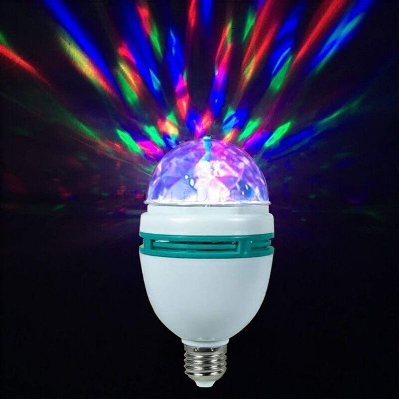 Colorful Auto Rotating Stage Disco Light E27 3W RGB Ampoule Lamp Bulb Party Light Decoration For Home Lighting LED