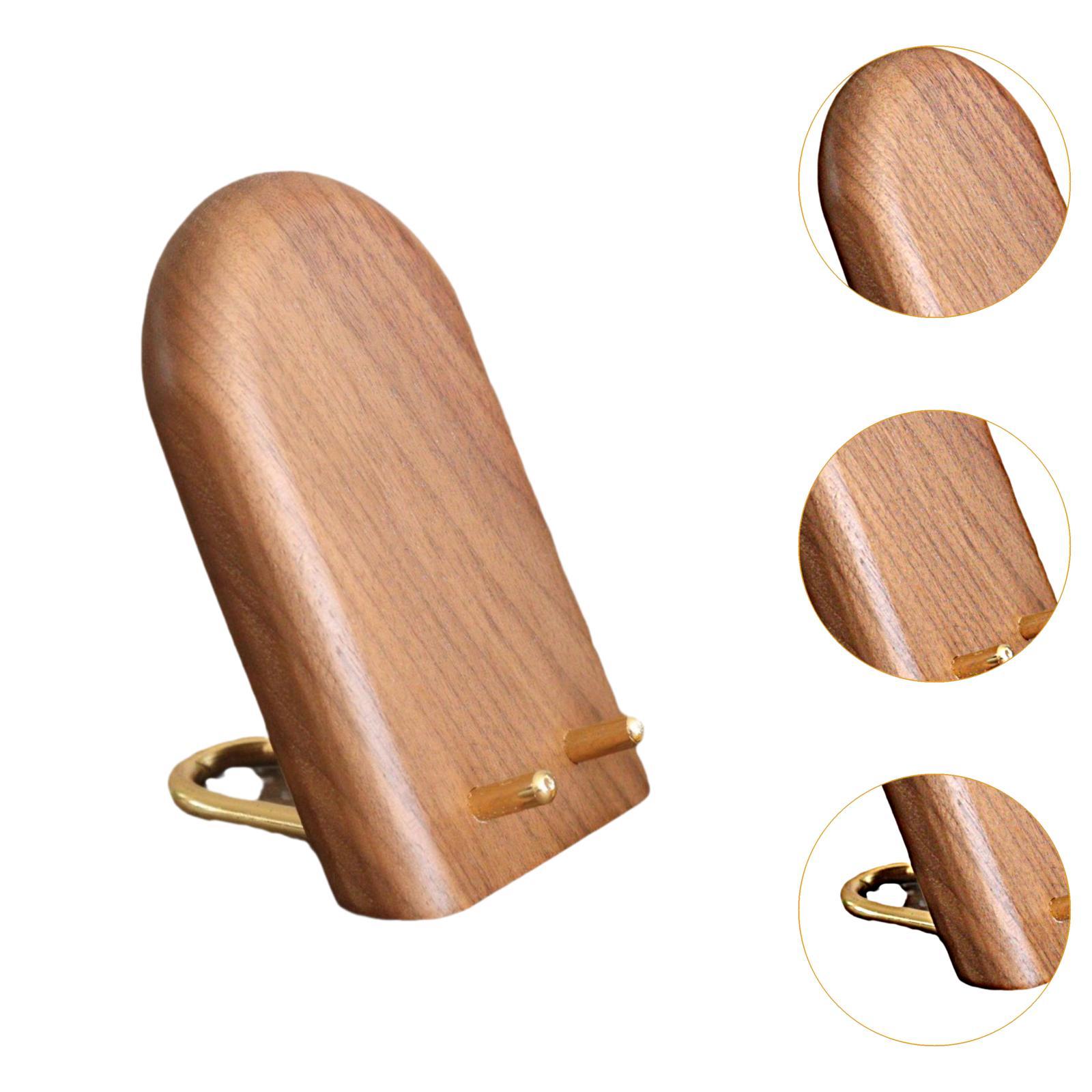 SUDDY Wood Phone Holder, Non Slip Desk Phone Stand Phone Bracket for Bedroom Smartphones Women Men