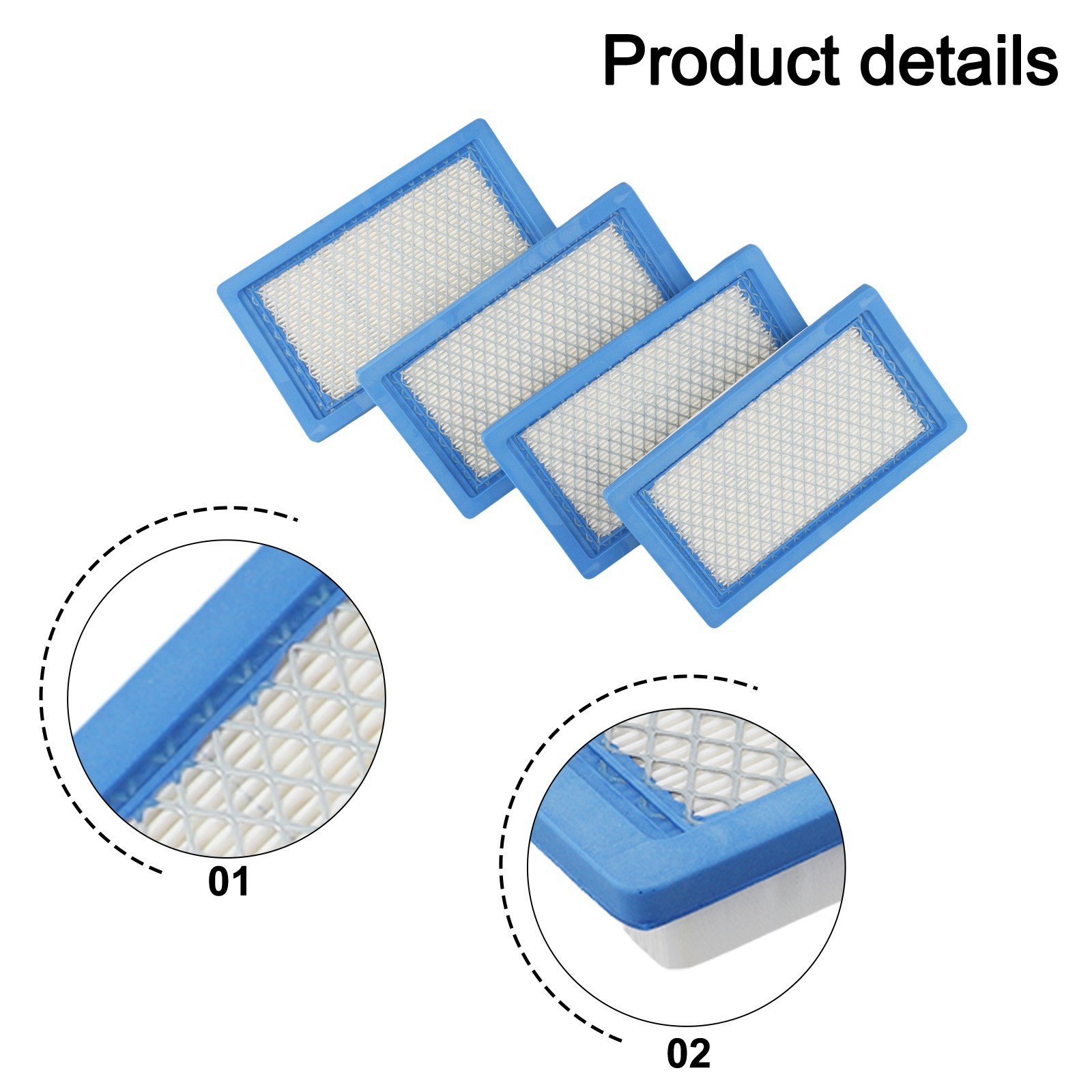 【KAHUES】 Replacement Set 4 Air Filters for Kawasaki Lawn Mower Model 110137017 MIU10998 [not miss it][New product release] Presyo 903 Piso*Libreng Shipping