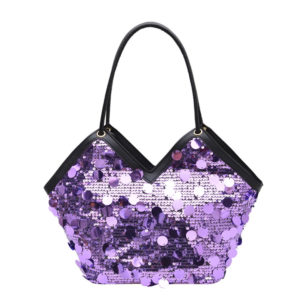 HERWK Vàng Túi xách sequin Bạc Túi xách buổi tối Túi đeo vai lấp lánh Túi đeo nách Lớn Túi xách lấp lánh Các cô gái - 2