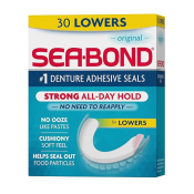 Sea Bond Denture Adhesive Seals, Strong Hold, 30 Lowers