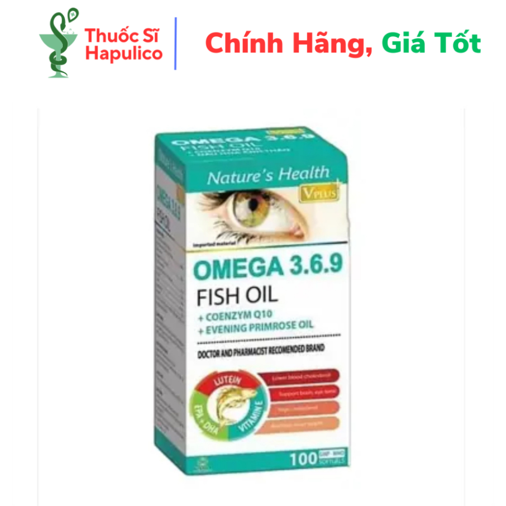 Viên dầu cá Omega 3 6 9 Fish oil Bổ não, sáng mắt, khỏe mạnh tim mạch