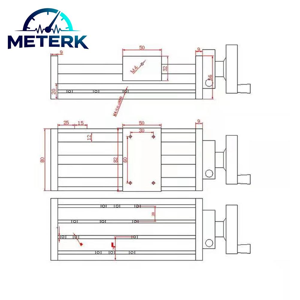 Meterk Manual Linear Stage Slide Linear Stage Linear Optical Hard Axis Lightweight for Slide Linear Stage ราคา 3,573 บาท*ส่งฟรี