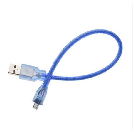Cáp Micro USB nạp HMI PLC, Cáp lập trình màn hình HMI Weintek USB-MT6000/8000 - 0.3m - Xanh trong