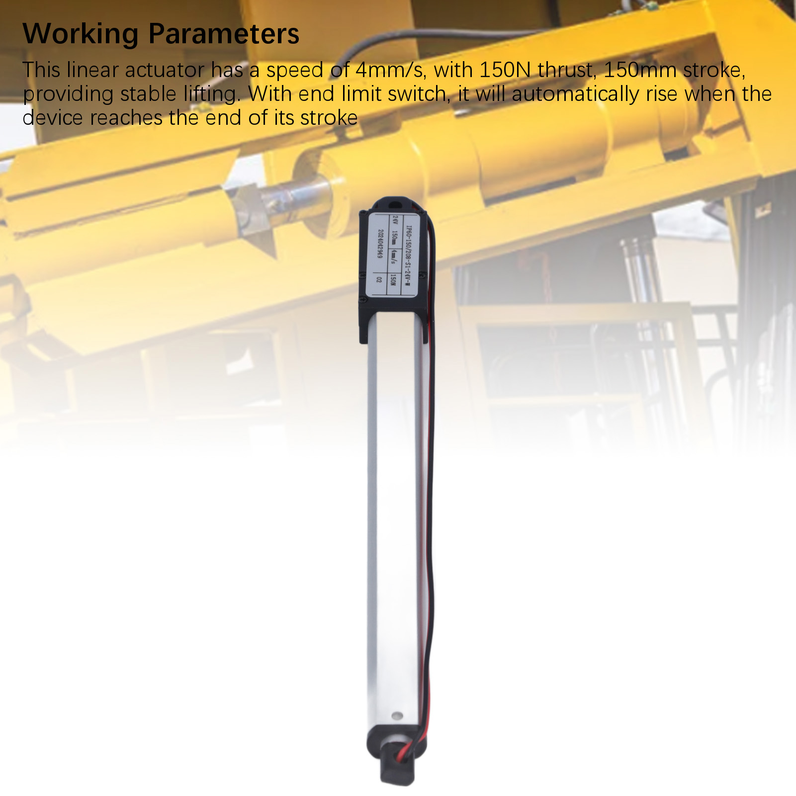 DC24V Thiết bị truyền động điện bảo vệ mạch 3 Wát chuyển động tuyến tính thiết bị truyền động cho công nghiệp máy móc nông nghiệp