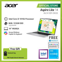 ACER LAPTOP ASPIRE LITE 14 AL14-53M-36GD 14″ WUXGA INTEL CORE I3-1315U RAM 8GB STORAGE 512GB SSD INTEL UHD GRAPHICS WINDOWS 11