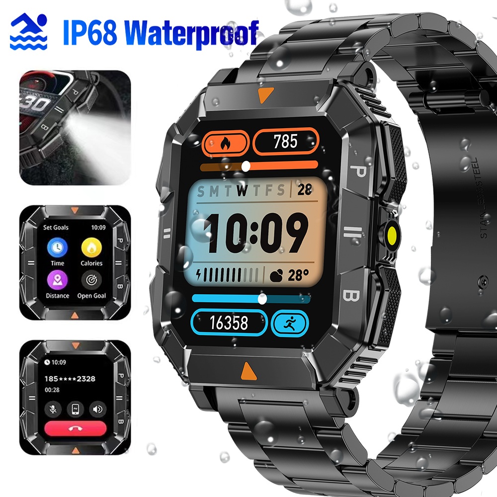 Y03 Smart Watch Heart rate Blood Pressure Oxygen Monitoring Smartwatch For Men Women Bracelet Bluetooth Call Waterproof LED Flashlight Sport Fitness Tracker For Huawei Xiaomi Android IOS ราคา 519 บาท*ส่งฟรี