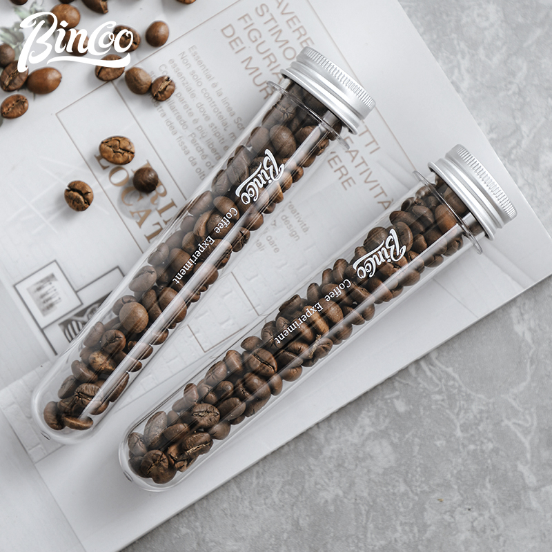 Bincoo Coffee Bean Jar Sealed Canisters Preservation Tank Test Tube Sub-package Empty Bottle Low Temperature Coffee Powder Storage ราคา 80 บาท*ส่งฟรี