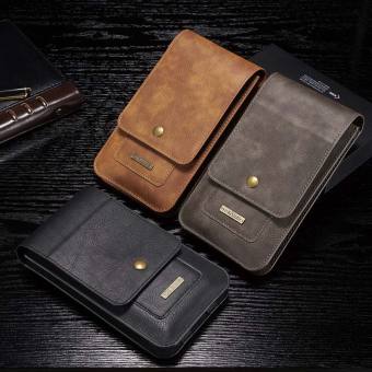 Phổ da bò Wallet mobiel cặp đeo điện thoại trường hợp đeo hông nam bao cho Iphone Samsung Xiaomi dạng treo có từ tính đai đeo chứa điện thoại