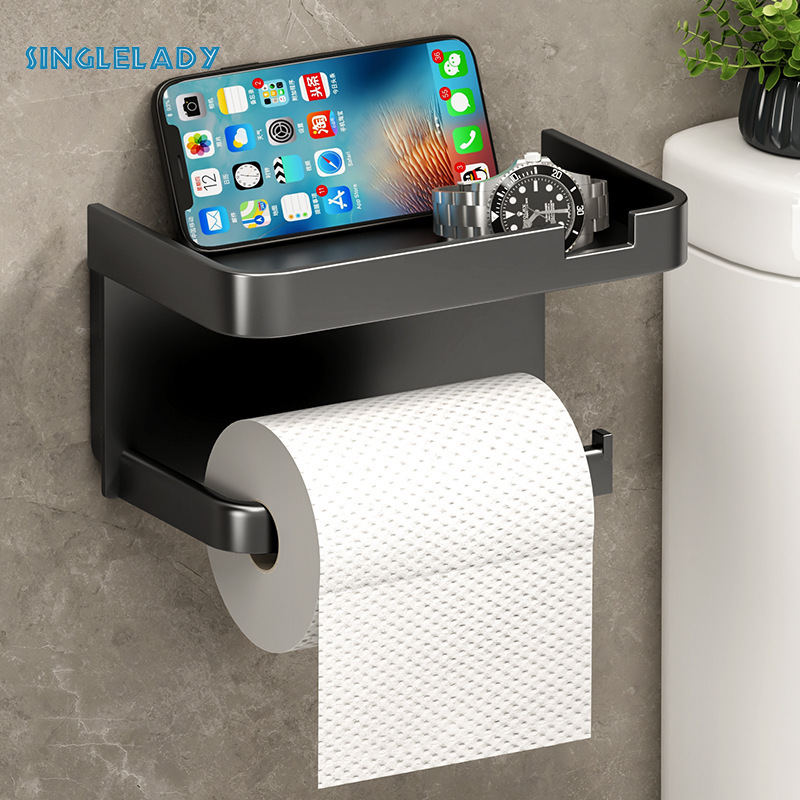 Hộp giấy vệ sinh phòng tắm cuộn giấy Giá treo khăn miễn phí điện thoại di động Hộp đựng giấy vệ sinh vệ sinh hộp giấy vệ sinh giấy vệ sinh phòng tắm Giá Đựng Giấy