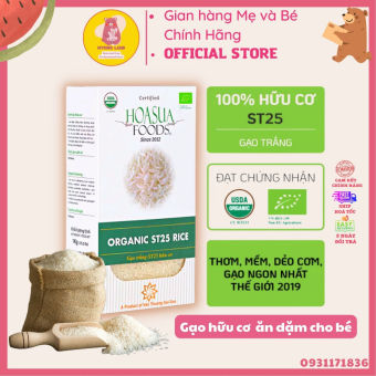 Gạo Trắng Hữu Cơ Hoa Sữa FOODS  ST25 1kg Cho Bé Ăn Dặm - Nấu Cháo