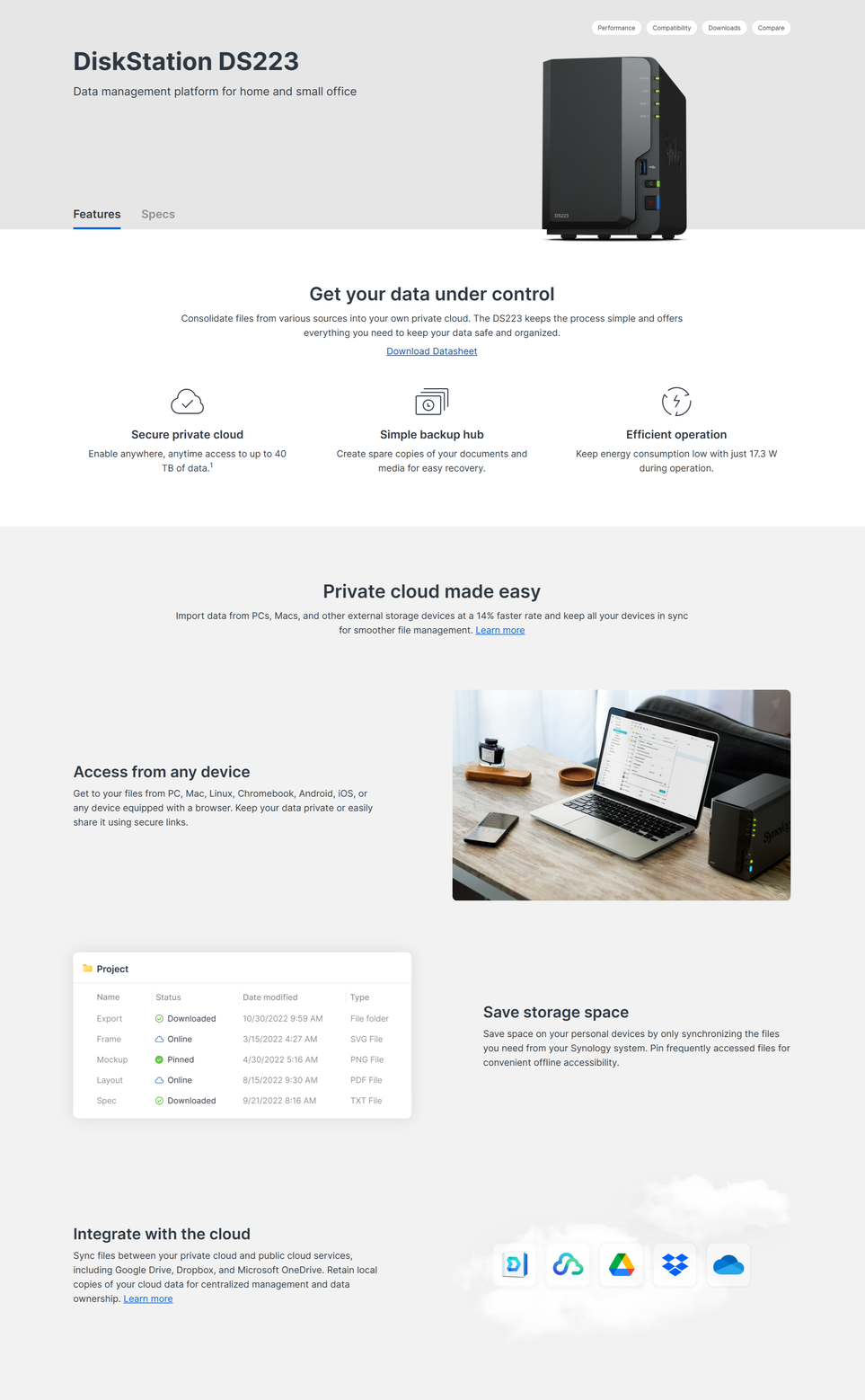Synology DiskStation DS223 2-Bay NAS Storage : NB Plaza