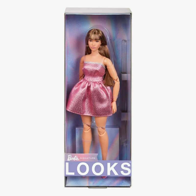 Barbie Looks doll in a pink dress # 24 HRM16