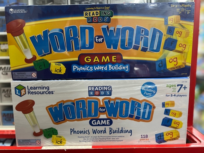 LER7180 Bộ lắp ghép và học Phonics - Reading Rods® Word for Word® Phonics Word Building Game cho bé từ 7 tuổi Giá  1,245,000 Đồng*Miễn phí vận chuyển