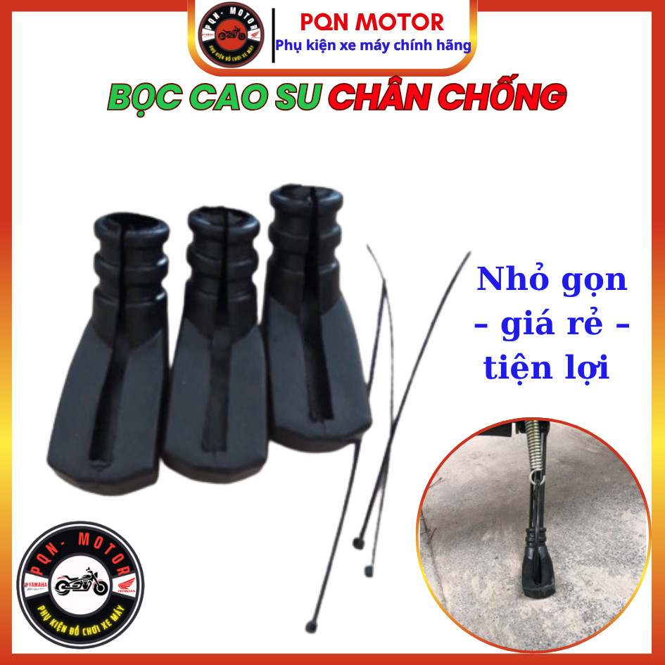 Cao Su Bọc Chân Chống Xe Máy Chống Trượt Chống Trầy Sàn – Gắn Nhanh Gọn – Ảnh Thật Sản Phẩm