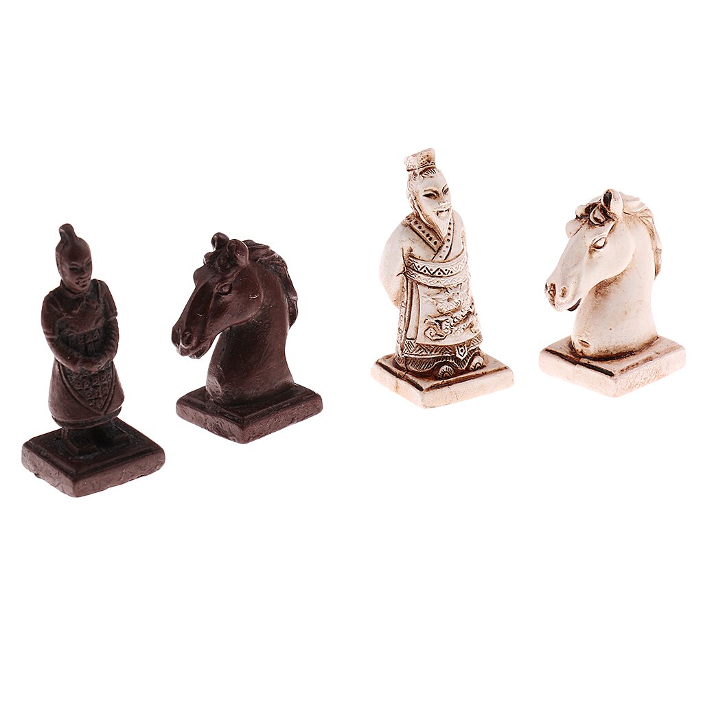 Wooden Antique Chinese Chess Pieces Set Board Game Family Leisure Toys Chinese Chess