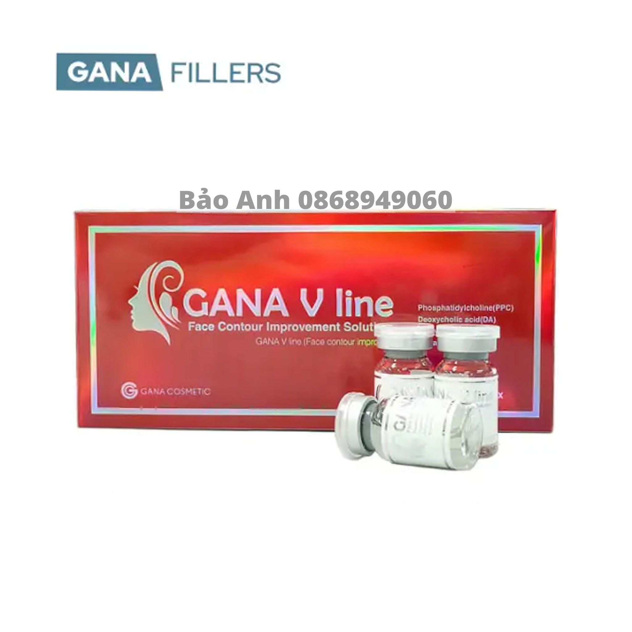 Gana vline bản mới tiêm tan mỡ giảm béo 1 hộp 10 lọ