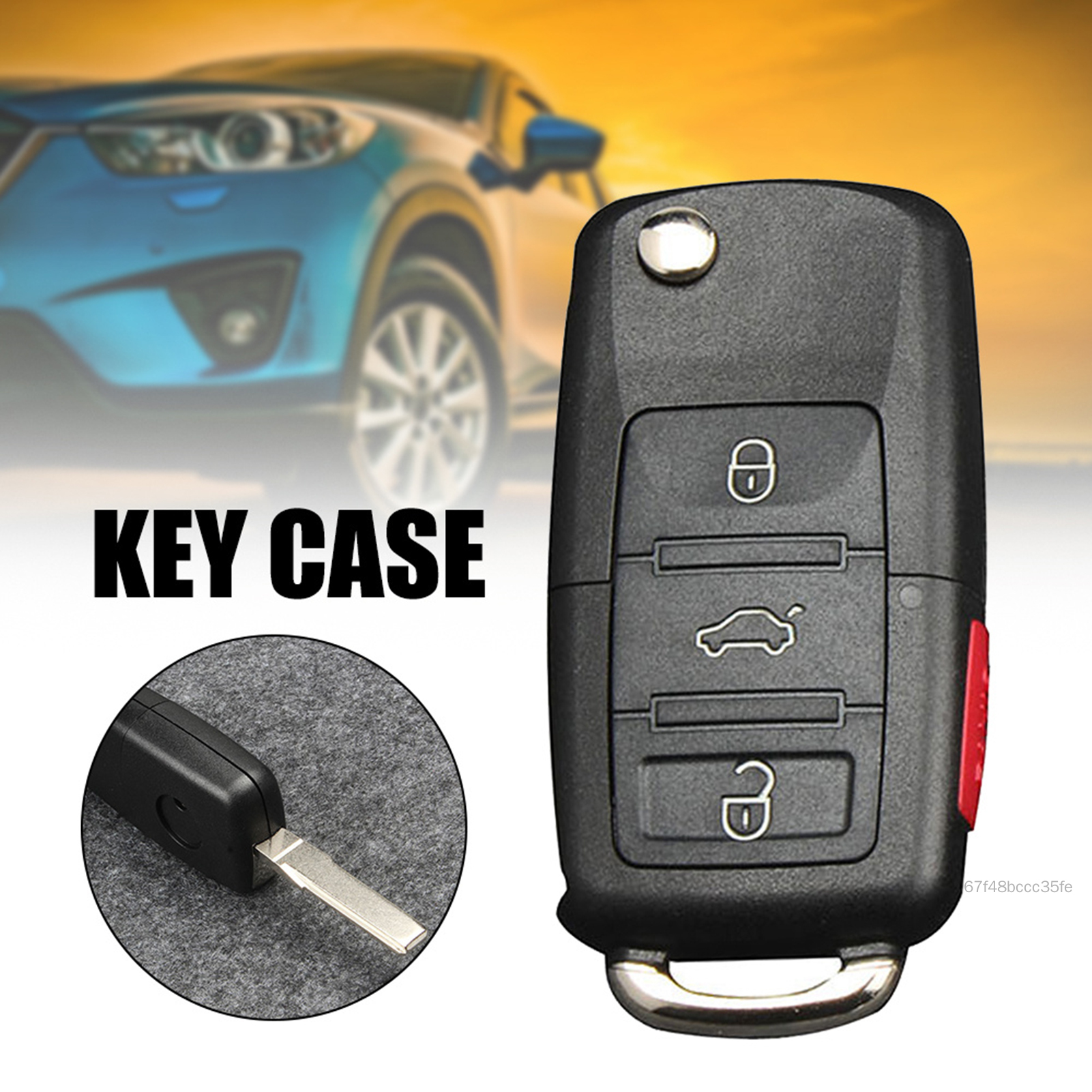 Keyless Remote Key Fob Shell Case Sturdy Material Light Weight ABS Cover Compatible with for Jetta for Passat 5LA-wjj-VN