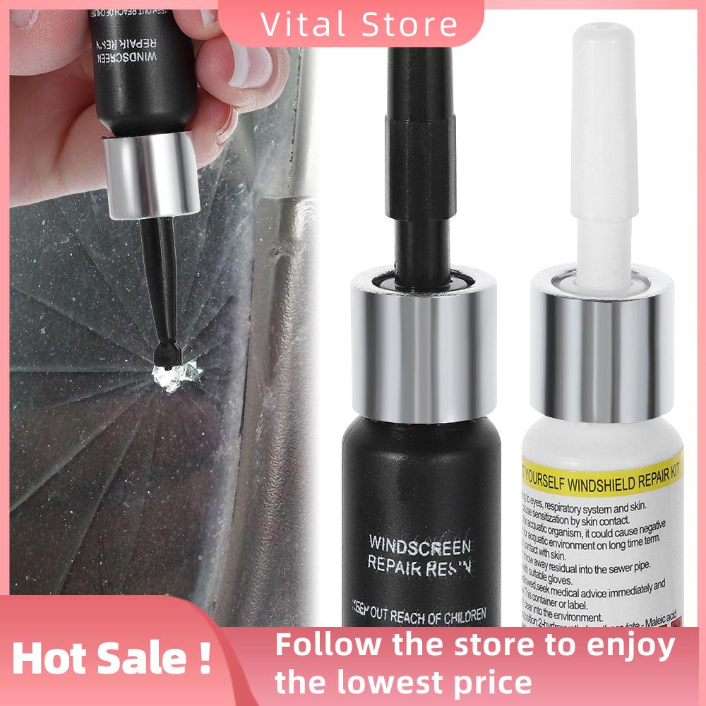 VITAL STORE Phục hồi Keo dán Bộ dụng cụ Keo dán kính ô tô Sửa cửa sổ ô tô Sửa kính bị nứt Chống xước