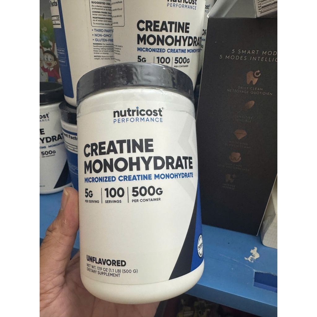 Thực Phẩm Bổ Sung Nutricost Creatine Monohydrate 500 gram - ✓ Tăng sức mạnh và nguồn năng lượng dự trữ sâu bên trong các sợi cơ, qua đó xây dựng sức mạnh cốt lõi và sẵn sàng bộc phát bất cứ lúc nào.  ✓ Tăng cường phát triển kích thước cơ bắp.