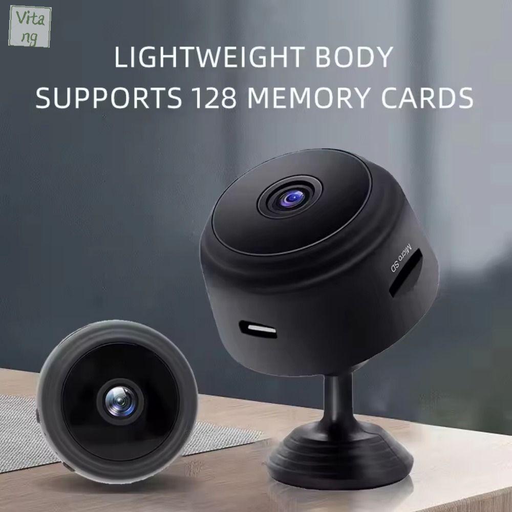 VITANG Thiết kế không dây Camera mini Phát hiện chuyển động Máy ghi video siêu nhỏ Camera đàm thoại hai chiều Dễ dàng cài đặt Hệ thống báo động Camera không dây Nhà trong nhà