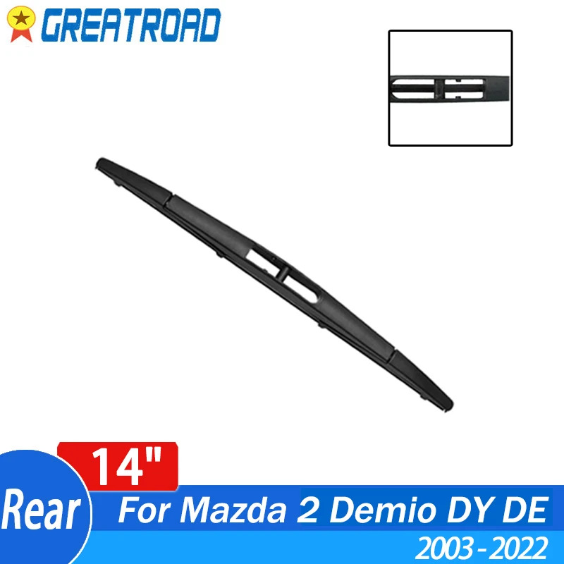 Wiper 14" Rear Wiper Blade For Mazda 2 Demio DY DE 2003 - 2022 2004 2005 2006 2007 2008 2009 Windshield Windscreen Rear Window ราคา 79 บาท*ส่งฟรี