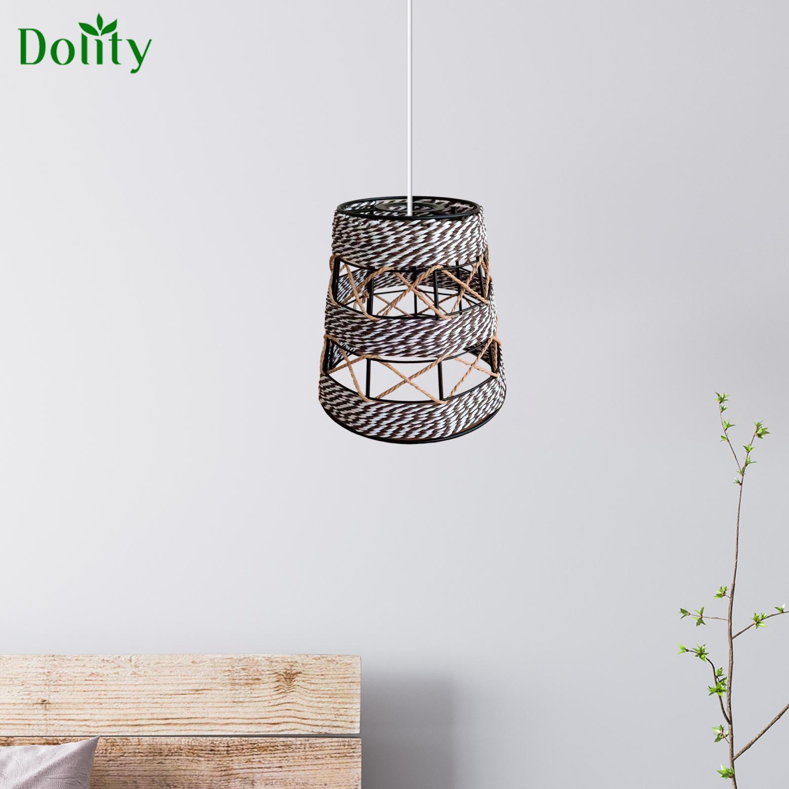Dolity Light Shade Decor Hand Weave Lampshade for Hotel Restaurant Dining