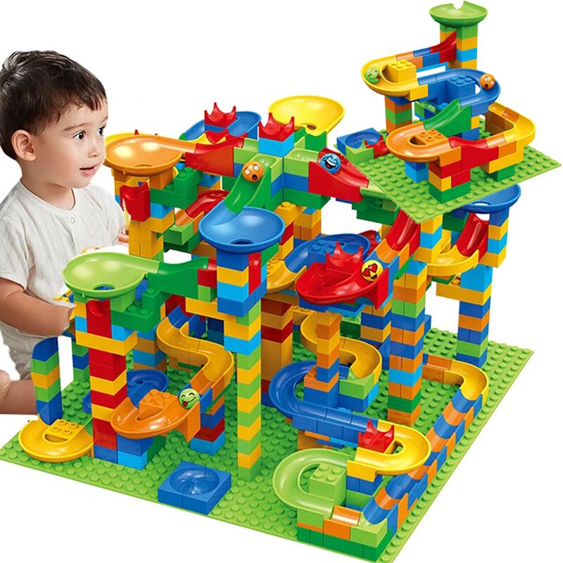 Marble Race Run Block Small Size Building Blocks Maze Ball Funnel Slide