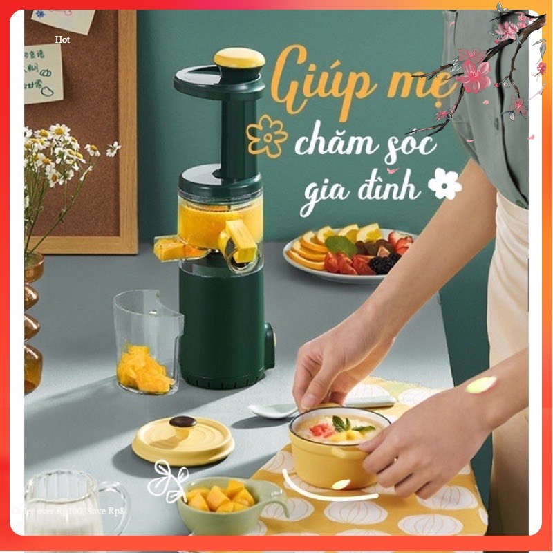 MÁY ÉP CHẬM MINI - MÁY ÉP CHẬM HOA QUẢ RAU CỦ - ASHAKI