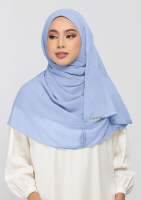 Bokitta Crystals Iris Blue - Plain With Crystals Crinkled Chiffon