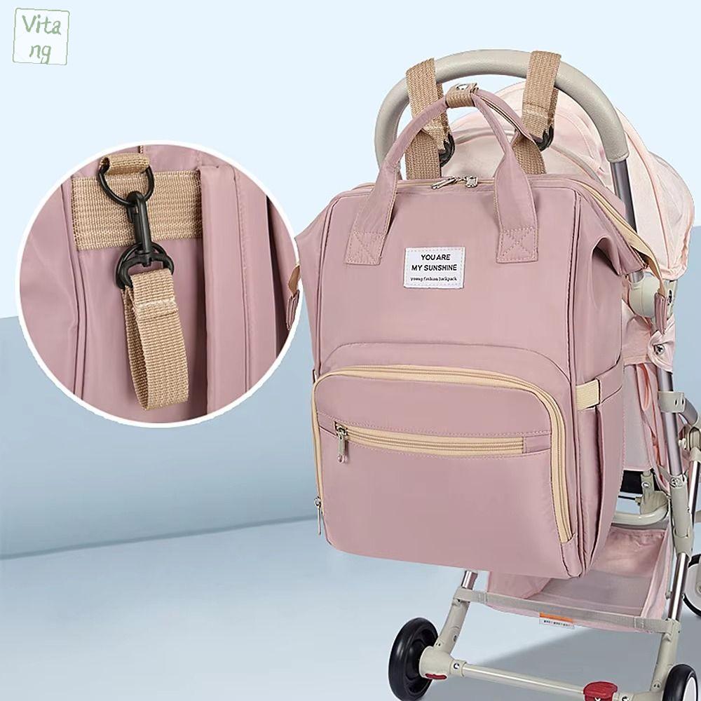 VITANG Di động Túi Mẹ Đa chức năng Dung lượng lớn Túi đi chơi của mẹ Đôi vai Có thể gập lại Túi ba lô đựng tã dành cho điều dưỡng
