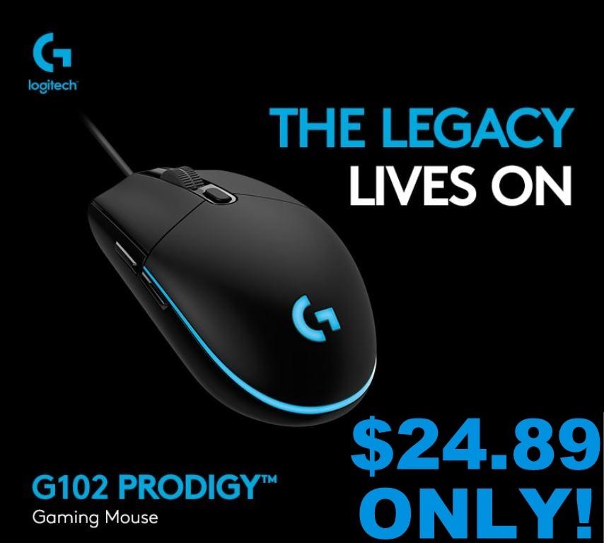 Logitech G102 Optical Gaming Mouse - 8000 DPI with 16.8 Million Colours RGB Gaming or Basic mouse *Lowest price in SG*