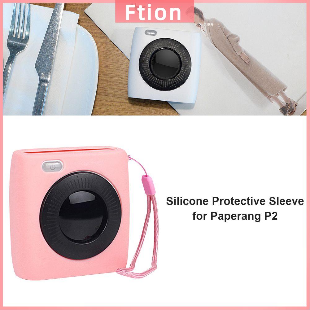 FTION Chống xước Với dây buộc Mềm Máy in nhiệt Vỏ silicone Bumper Shell Phụ kiện máy in ảnh Vỏ bảo vệ