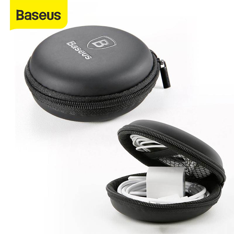 Baseus Portable Earphones Earbuds Carrying Bag Case Memory Card USB Cable Waterproof Organizer Box Singapore