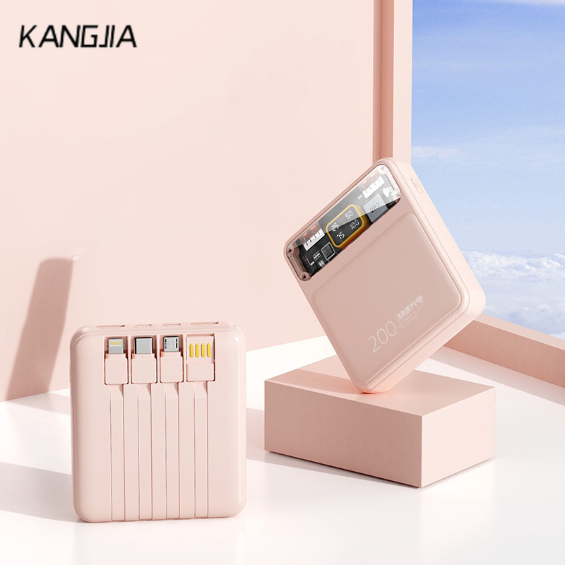 KANGJIA Pin Sạc Dự Phòng Mini Trong Suốt Dung Lượng Lớn 10000Mah