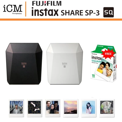 Fujifilm Instax Square SHARE SP3 Smartphone Printer ( Free 1 Pack Film )