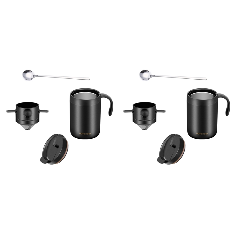 [Waanon]2X Hand-Washed Coffee Cup Hand-Washed Dripping Insulation Coffee Cup Portable Coffee Brewing Set