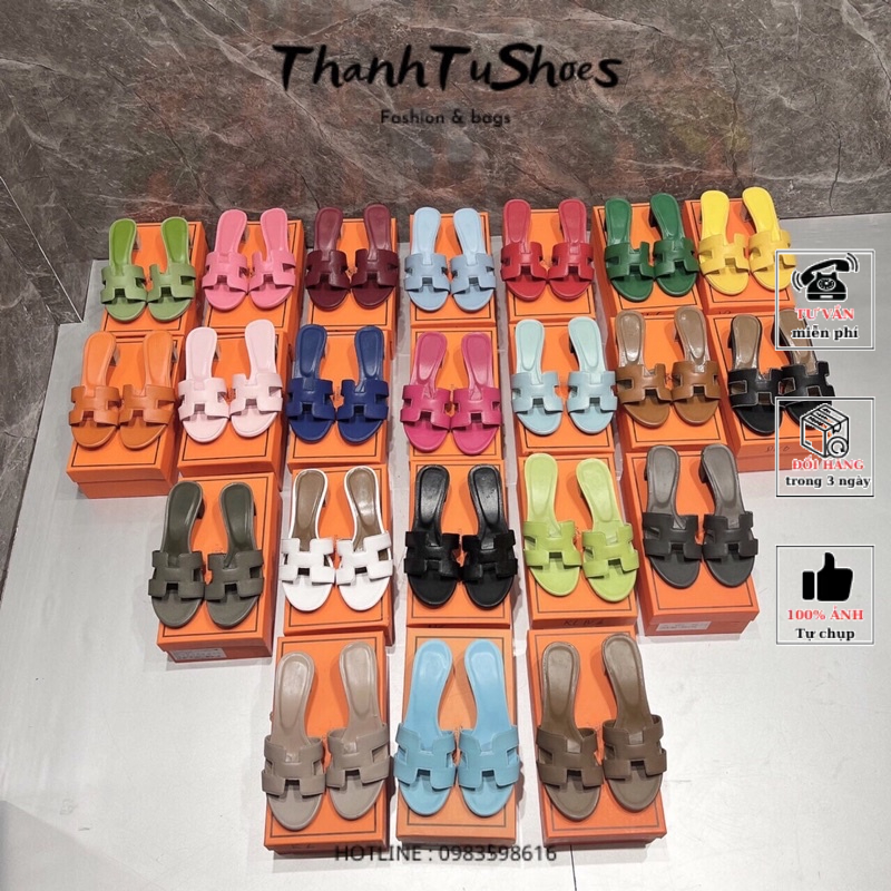 Guốc nữ thời trang, guốc H.M nữ hàng super cao cấp ful box, chất da xịn