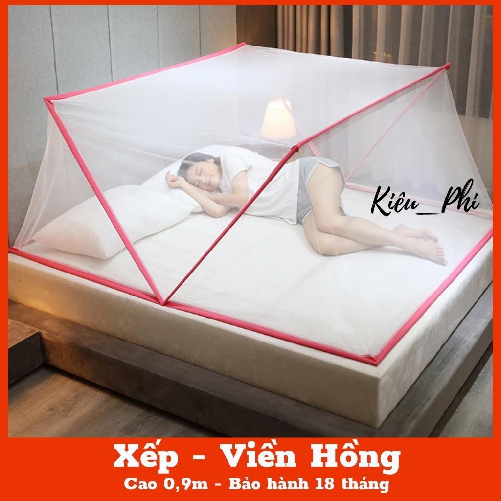 Màn chụp tự bung khung xếp Cao Cấp gấp gọn tiện dụng, Mùng chụp tự bung người lớn thôn
