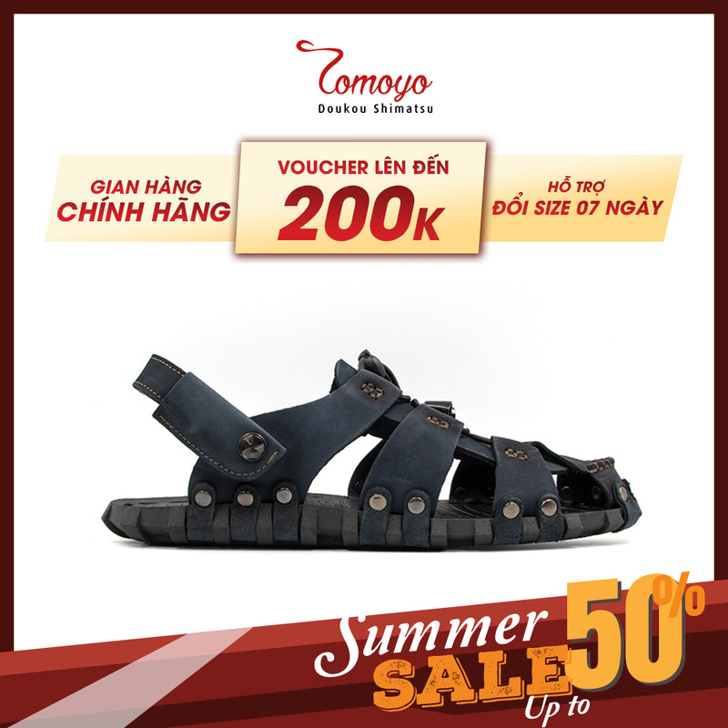 Sandal rọ nam da bò thật tomoyo tms10104