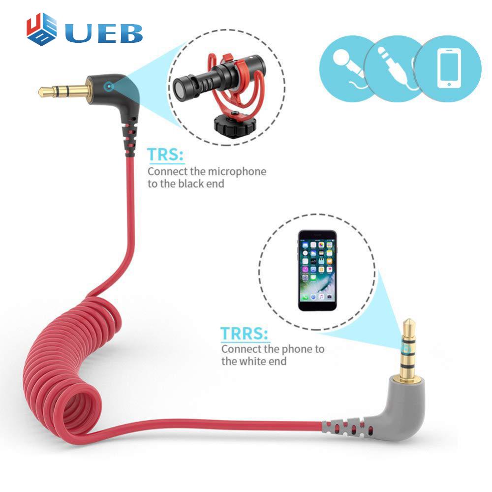 Replacement TRS to TRRS 3.5mm Microphone Cord for RODE Videomic Pro+/VideoMic GO ราคา 134 บาท*ส่งฟรี