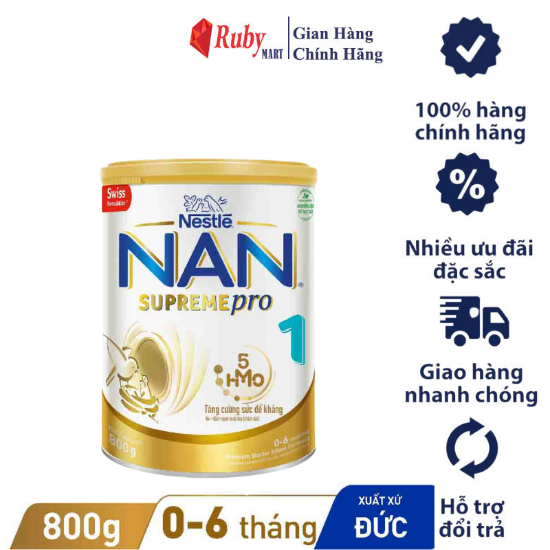 FREESHIP Sữa bột Nan Supreme số 1 lon 800g