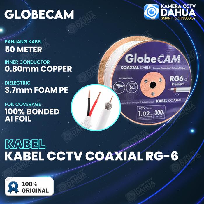 PROMO KABEL CCTV COAXIAL RG6 PLUS POWER PUTIH 50M 50 M 50 METER - retrosale Giá 265,000 Đồng*Miễn phí vận chuyển