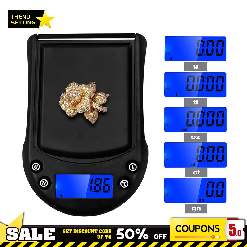 Chính Xác 200G X 0.01G Mini Đồ Trang Sức Cân kỹ thuật số đối trọng Gram LCD Pocket Trọng Cân bếp điện tử
