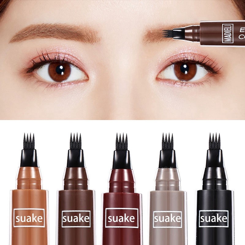Bút kẻ chân mày 4D phẩy sợi Suake giúp lông mày đậm tự nhiên