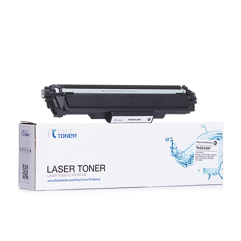 ตลับหมึก หมึกเติมปริ้นเตอร์คุณภาพสูง คมชัดทุกหยด Fast Toner ผงหมึก ดำ ฟาสโทนเนอร์ Brother TN263/267BK