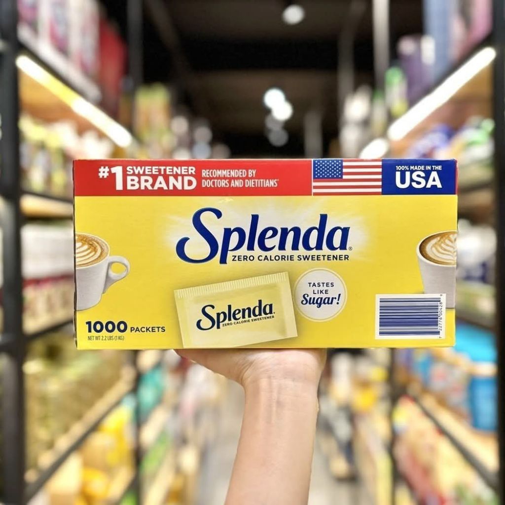 Đường ăn kiêng Splenda hộp 1000 gói - 👉Nó ngọt giống như đường kính, chỉ cần 1 lượng nhỏ đã thay đổi hoàn toàn vị giác của mình 👉Gói nhỏ tiện dụng 1g/ gói.